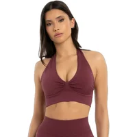 Neckholder-Sport-BH, Damen Gym Glamour Seamless open back