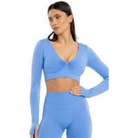 Langarmshirts Damen Gym Glamour Seamless open back