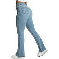 Damen Flare Jeans Gym Glamour Perfect