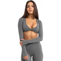 Top de manga larga mujer Gym Glamour Shrug Glow