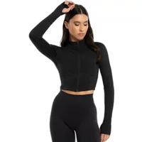 Women's Zipped Crop Sweatshirt Gym Glamour