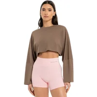 T-shirt manches longues crop femme Gym Glamour