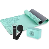 Tappeto da yoga YM10 in TPE con mattone KJ02 e cinghia di yoga SJ02 HMS