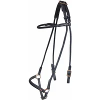 Leather riding bridles with Hanoverian noseband Karlslund