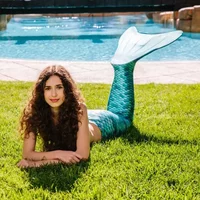Meerjungfrau-Kostüm mit Monoflosse Aquaris Kuaki Mermaids