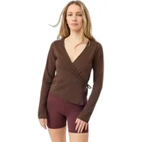 Women's Long Sleeve Wrap T-shirt Mandala New Wrap