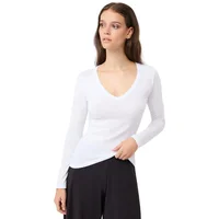 T-shirt a V maniche lunghe aderente donna Mandala