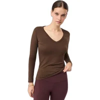 Women’s Fitted Long Sleeve V-Neck T-Shirt Mandala