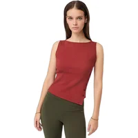 Women's Fitted Button Knit Tank Top Mandala