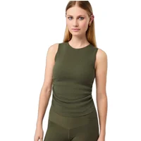 Camiseta sin mangas acanalada con volantes laterales mujer Mandala