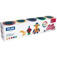 Set van 5 boetseerklei potjes Milan Glitter