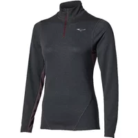 Women's long sleeve and half zip athletic top Mizuno Tech Thermal Charge Breath Thermo