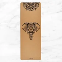 Tapis de yoga en corcho extra grandes Myga Elefant