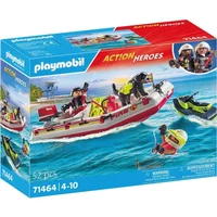Buiten speelgoed brandweerboot en jetski Playmobil