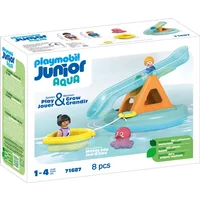 Simulatiespel eiland en waterglijbaan Playmobil