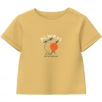T-shirt met print aan de voorkant en drukknoopjes aan de zijkanten voor baby s.Oliver