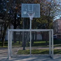 Lot de 2 buts futsal/handball avec panier de basketball galvanisé Softee Equipment