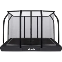 Trampolín de fitness enterrado con red de seguridad VirtuFit Premium