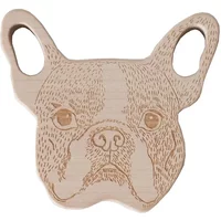 Houten bijtring voor bulldog Wooden Story