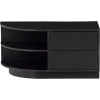Rond links TV-meubel diep hout Woood Finca