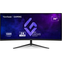 Viewsonic VX3418C-2K 34" Curved Ultrawide QHD 180Hz 1ms Freesync Premium Height Adjustable Gaming Monitor