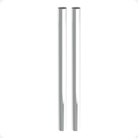 Unicol 1500mm x 2 Mild Steel Chrome Finished Undrilled Column Mounting Kit