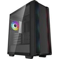 DeepCool CC560 ARGB V2 Mid Tower ATX Gaming PC Case with 4 x RGB Fans - Black