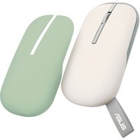 ASUS Marshmallow MD100 1600 DPI Wireless Optical Mouse - Oat Milk with Green Latte Cover
