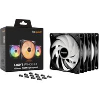 be quiet! Light Wings LX High Speed 120mm ARGB PWM Case Fan - Black Triple Pack