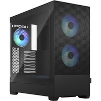 Fractal Pop Air ATX Mid Tower RGB Glass Case - HD SSD HDD Support, 3x120mm RGB Fans, Easy Cable Mgmt