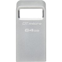 Kingston 64GB Micro USB 3.2 Drive DTMC3G2/64GB - Ultra-Small, Fast 200MB/s, Key Loop Included