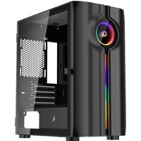 1st Player IS3-BK ARGB Tempered Glass Mid Tower Gaming Case - Black