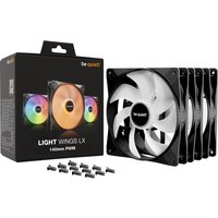 be quiet! Light Wings LX 140mm ARGB 7 Blades Case Fan - Black Triple Pack