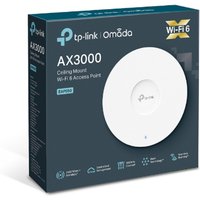 TP-Link Omada AX3000 Wi-Fi 6 AP, 2402 Mbps, 160 MHz Channel, PoE+, Cloud Management