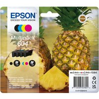 Epson 604 Black + CMY Ink Cartridge Pack of 4 | Low-Cost Reliable Printing for Epson Printers | Compatible Multi Pack