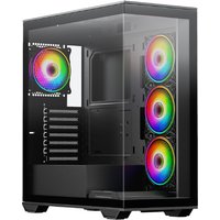 Vida Solus Black ARGB Tempered Glass ATX Gaming Case
