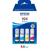 Epson EcoTank 4-Colour Ink Refills - Up to 7,500 Pages, Low-Cost Printing, Easy Refill, C13T00P640