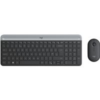 Logitech MK470 Slim Keyboard & Mouse Combo - Gray - Ultra-Thin, Whisper-Quiet, Long Battery Life, Plug-and-Play