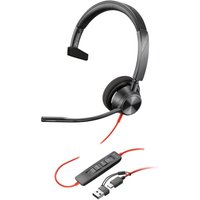 Poly Blackwire 3310 Monaural Microsoft Teams Certified USB-C USB-A Wired Headset