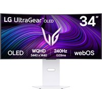 LG UltraGear 34GX90SA-W 34" Curved OLED WQHD 240Hz 0.03ms G-Sync Gaming Monitor with webOS