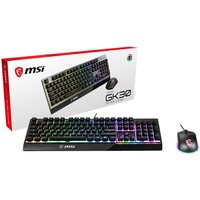 MSI VIGOR GK30 COMBO RGB MEMchanical Gaming Keyboard + Clutch GM11 Gaming Mouse ' UK Layout 6-Zone RGB Lighting Keyboard Dual-Zone RGB Lighting Mouse 5000 DPI Optical Sensor RGB Mystic Light'