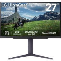 LG UltraGear 27GS85Q-B.AEK 27" QHD Nano IPS 200Hz Gaming Monitor - VESA HDR 400, Height Adjustable