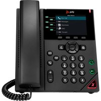 Poly VVX 350 6-Line IP Desktop Phone and PoE-enabled 3-way Call Capability