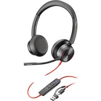 Poly Blackwire 8225 Stereo Microsoft Teams Certified USB-C USB-A Wired Headset