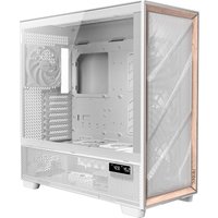 Antec Flux PRO Wood Tempered Glass Full Tower Gaming PC Case - White