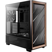 Antec Flux Wood Tempered Glass Mid Tower Gaming PC Case - Black