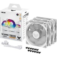 ASUS TUF Gaming TR120 ARGB Reverse 120mm PWM Case Fan White - 3-Pack
