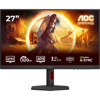 AOC G4 Q27G4SRU 27" Fast IPS Quad HD 320Hz 0.3ms G-Sync compatible Height Adjustable Gaming Monitor