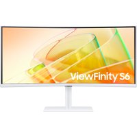 Samsung ViewFinity S6 LS34C650TAUXXU 34" UWQHD 100Hz 5ms Height Adjustable Curved Monitor with Speakers