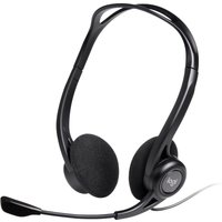 Logitech 960 Wired USB Headset - Noise-Cancelling Mic, Black, PC/Mac Ready, Comfortable Ear Pads